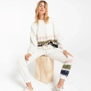Z Supply cream tie dye joggers M